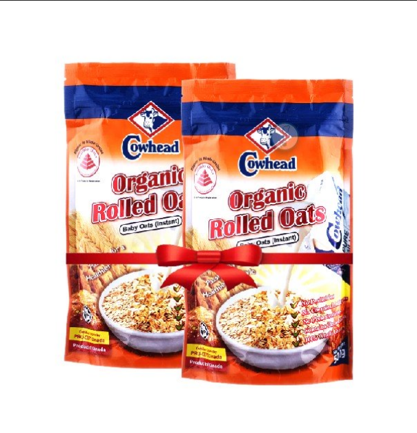 Picture of COMBO Cowhead Organic Rolled Baby Oats (Instant)  2 Packets