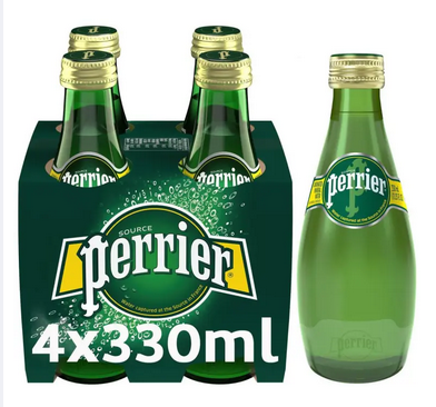 Picture of Perrier_Sparkling Natural Mineral Water Glass Bottle 330ml (Pack of 4)