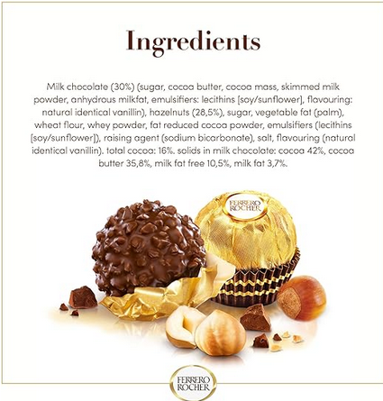 Picture of Rocher 16 Piece (200gm)Chocolate Gift Box Italy