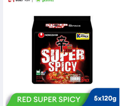 Picture of Nongshim Shin Red Super Spicy 5x120g (Korean)