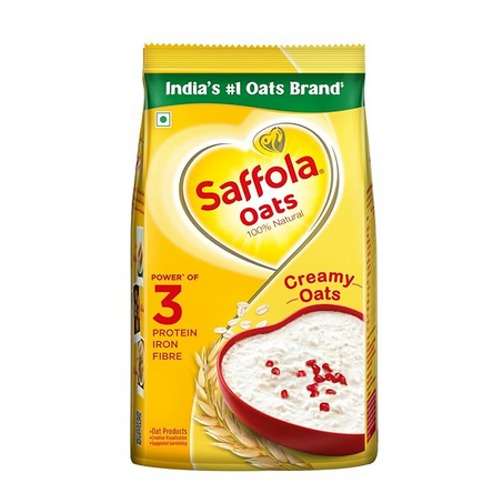 Picture of Saffola Oats | Rolled Oats | Delicious Creamy Oats | 100% Natural | High Protein & Fibre | Healthy Cereal for weight loss | 1Kg -indian