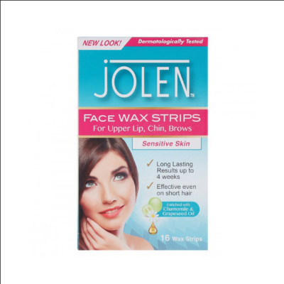 Picture of Jolen Face Wax Strips Sensitive Skin 16 Wax Strips