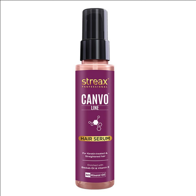 Picture of Streax Professional 100ml Canvoline Straightening Post Care Hair Serum for Women