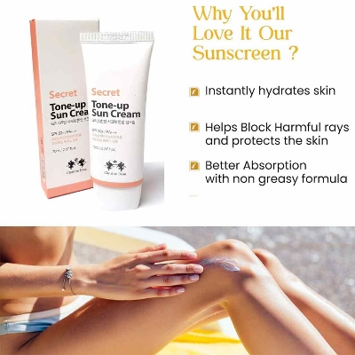 Picture of Christian Dean Secret Tone Up Sun Cream SPF 50+ PA+++ 70Ml