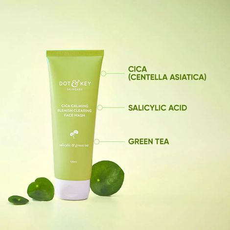 Picture of Dot and Key Cica Calming Blemish Clearing Face Wash with Salicylic Acid & Green Tea-15ml