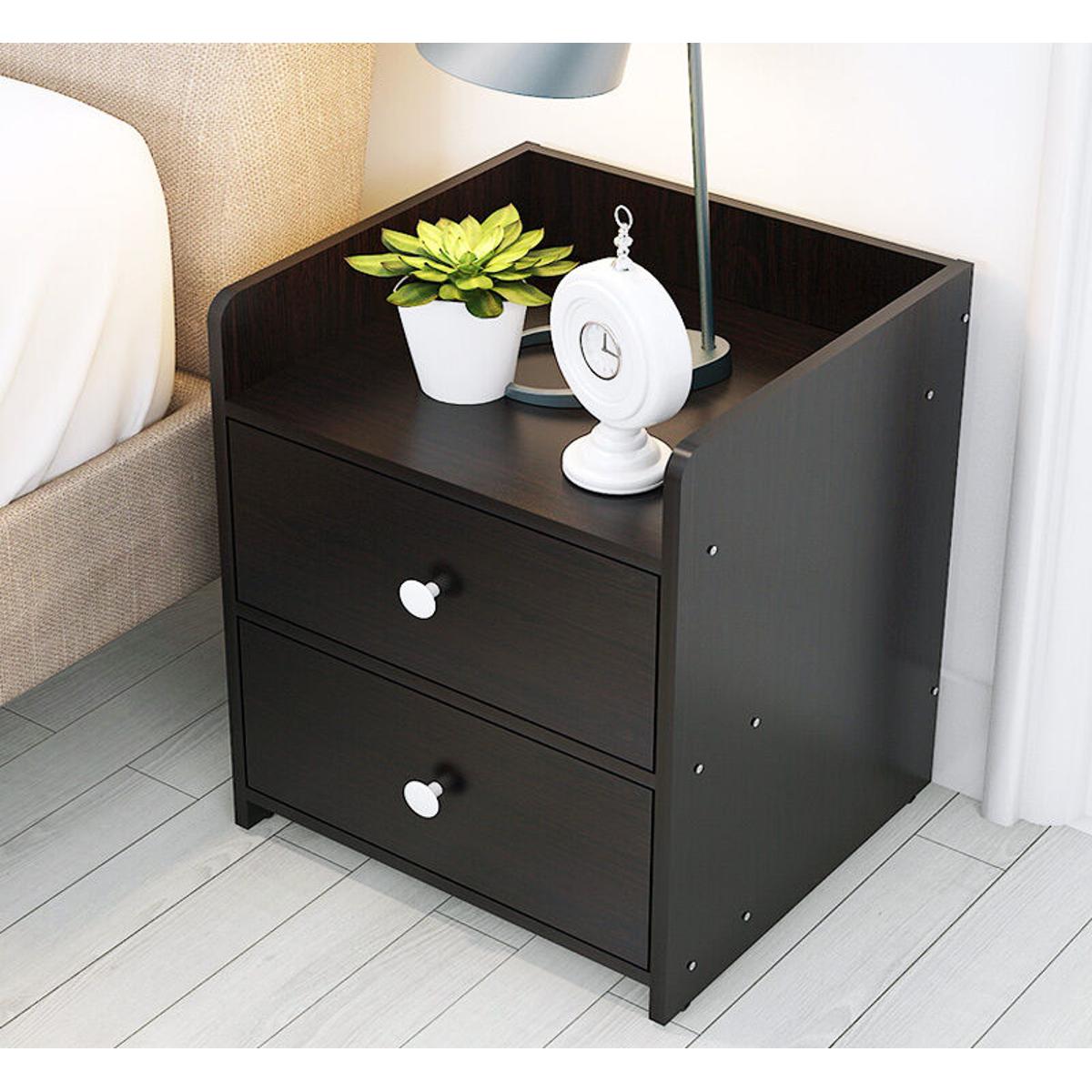 Picture of Meraj Furniture Bed Side Table 18H 14L 12W Inches HM12 With Two Drawer