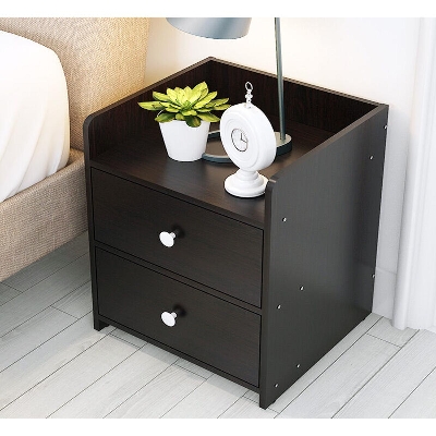 Picture of Meraj Furniture Bed Side Table 18H 14L 12W Inches HM12 With Two Drawer