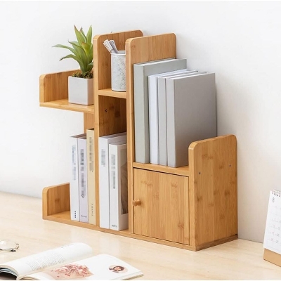 Picture of  Meraj Furniture  DLANDZ Standing Bookshelf Desktop Bookshelf Desktop Bookcase Desktop Book Display Shelf Rack for Office Home Multi-Functional