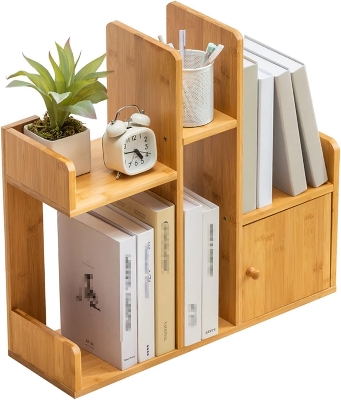 Picture of  Meraj Furniture  DLANDZ Standing Bookshelf Desktop Bookshelf Desktop Bookcase Desktop Book Display Shelf Rack for Office Home Multi-Functional