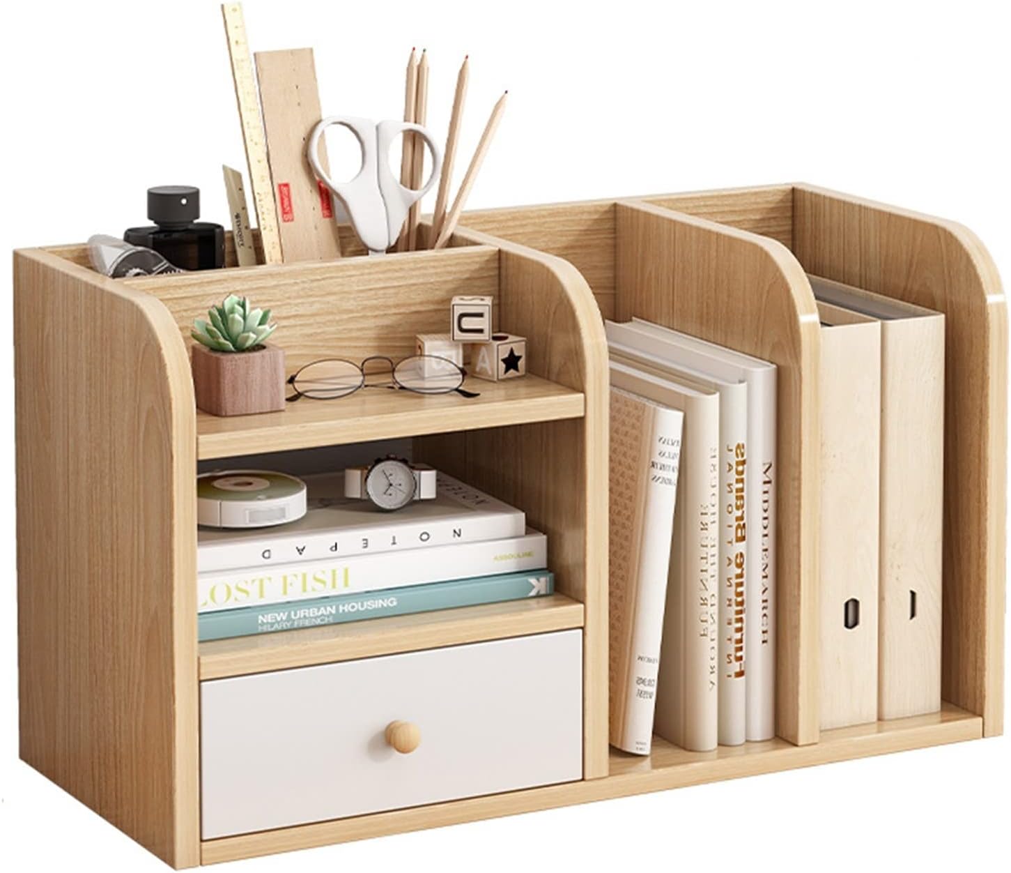 Picture of  Meraj Furniture  GUODDM Desk Organizers Bookshelf, Small Bookshelf, Desktop Organization Display Shelf, Multipurpose Wood Countertop Bookcase, for Home and Office Kitchen (Size : 62 * 24 * 34cm)