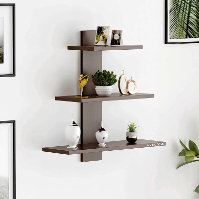 Picture of  Meraj Furniture  3Tiers Wall Shelves For Home Decor Items Rack / Floating Display Shelves For Living Room, Bedroom, Kitchen Corner, Office, Programmable -