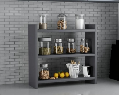 Picture of  Meraj Furniture  Spice Shelf Counter | Wood Countertop Spice Rack Organizer | Modern Shelving, Office Organizer, Kitchen Rack Wooden Shelf for Spices | Essential Oil Storage | Rustic Kitchen Decor (18x24x6)