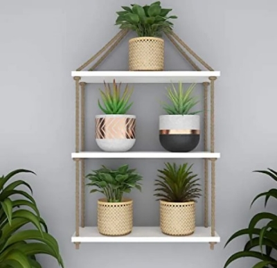 Picture of  Meraj Furniture  Wall Hanging Shelf-Bedroom, Wall Decoration Unique Collection 3 Layer Hanging Aesthetic Board Showpieces Rack