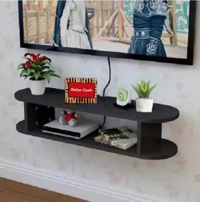 Picture of  Meraj Furniture  Tv  Stand set top box stand Wall Shelf  Router Stand  Wall storage Shelf (Number of Shelves - 2, Black)