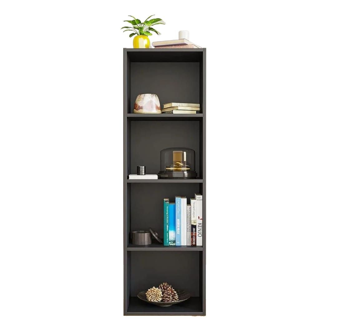 Picture of  Meraj Furniture  Large Bookcase Bookshelf 4 Wood Tier Shelves Free Standing Shelving Storage Unit