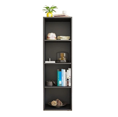 Picture of  Meraj Furniture  Large Bookcase Bookshelf 4 Wood Tier Shelves Free Standing Shelving Storage Unit