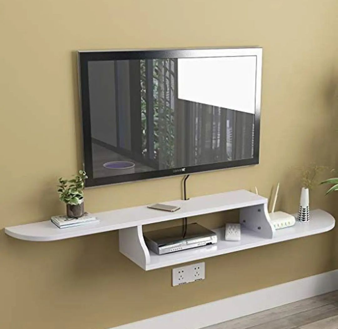 Picture of Meraj Furniture Floating TV Stand Wall Mounted Media Console Entertainment Storage Shelf Set-top Box Stand Hanging Wi-Fi Router Storage Wall Mount Shelves