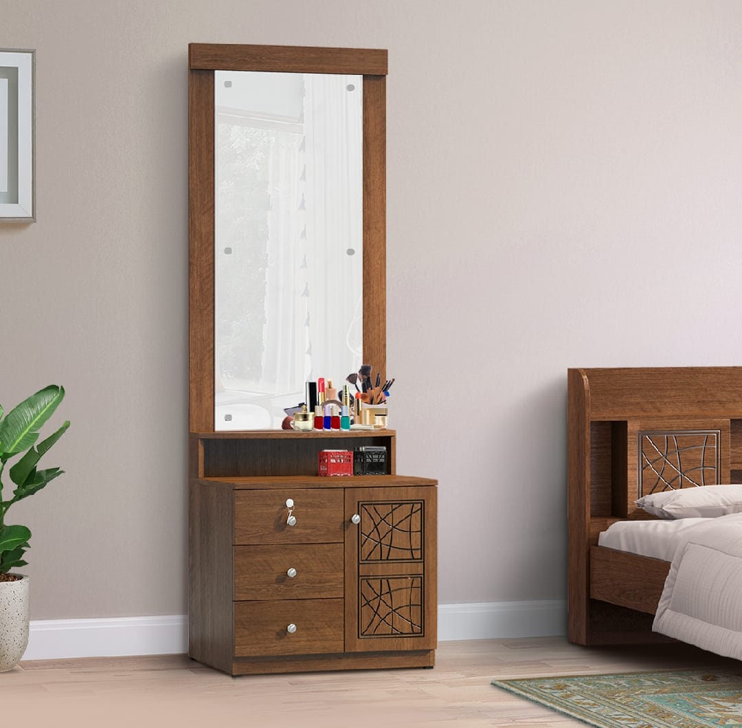 Picture of Meraj Furniture Nifty Niche - Superb Quality - MDF Dressing Table with Storage Cabinet and Drawers - Furniture & Decor - Express Yourelf D2