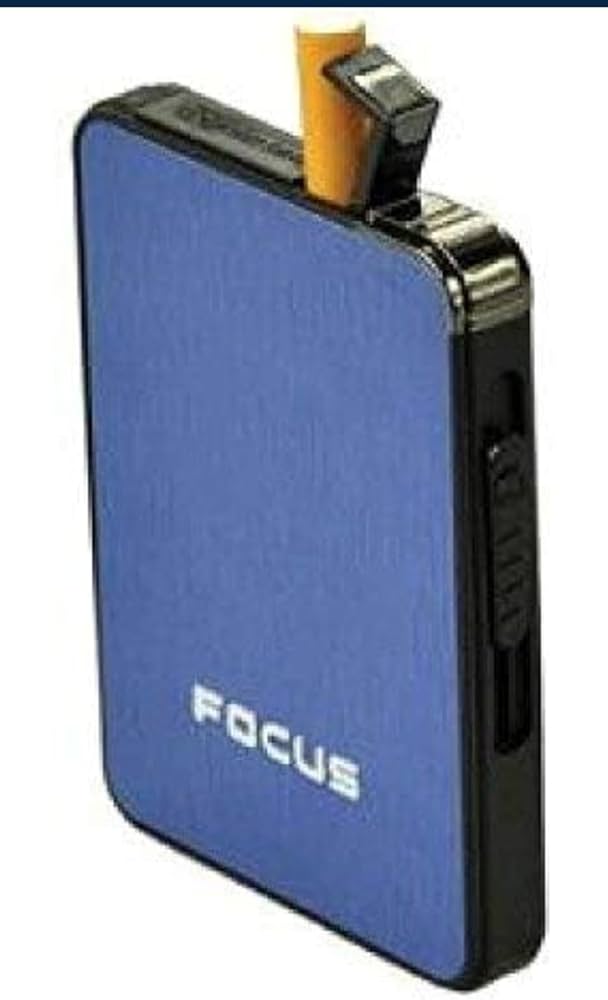 Picture of Gas Lighter Inside Cigarette Box Case Cigarettes Holder Automatic Storage Box