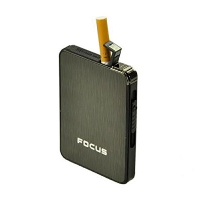 Picture of Gas Lighter Inside Cigarette Box Case Cigarettes Holder Automatic Storage Box