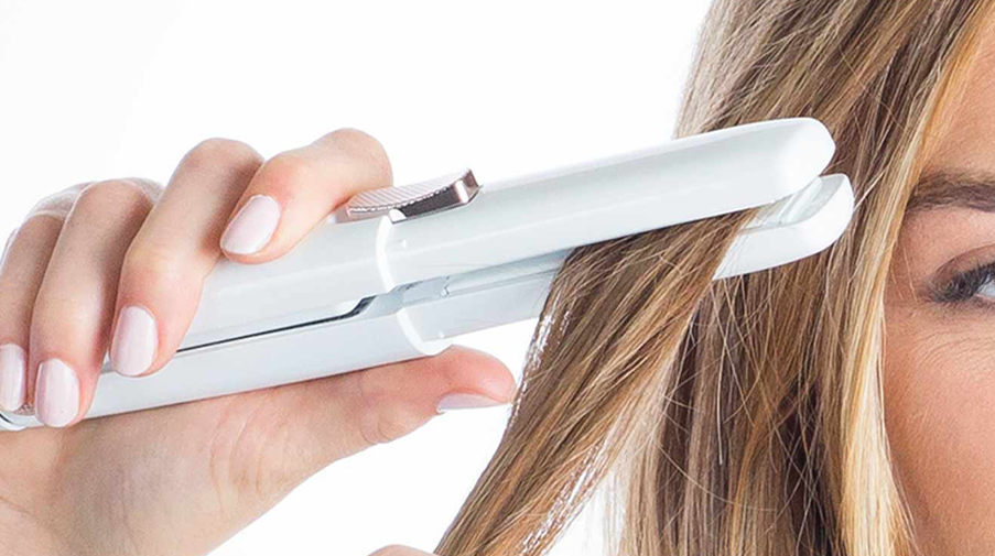 Picture of Mini Hair Straightener Multicolor Flat Iron Curler Ceramic Tourmaline Plate Easy Use And Carry Pocket Curling Styling Tool