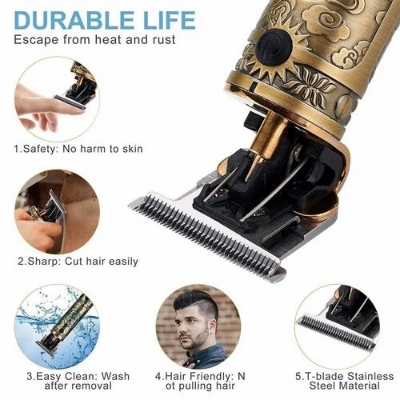 Picture of Vintage T9 0mm Replace Battery Electric Hair Cutting Machine Rechargeable Hair Trimmer Men Barber