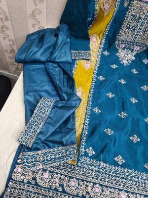 Picture of Readymade Three Piece For Women Exclusive Chini Gura Febrics Collection Embroidery , Stylist, Fashionable 3 pice