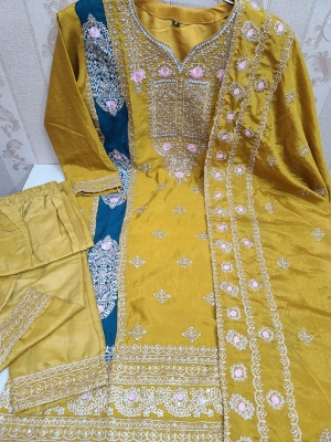 Picture of Readymade Three Piece For Women Exclusive Chini Gura Febrics Collection Embroidery , Stylist, Fashionable 3 pice