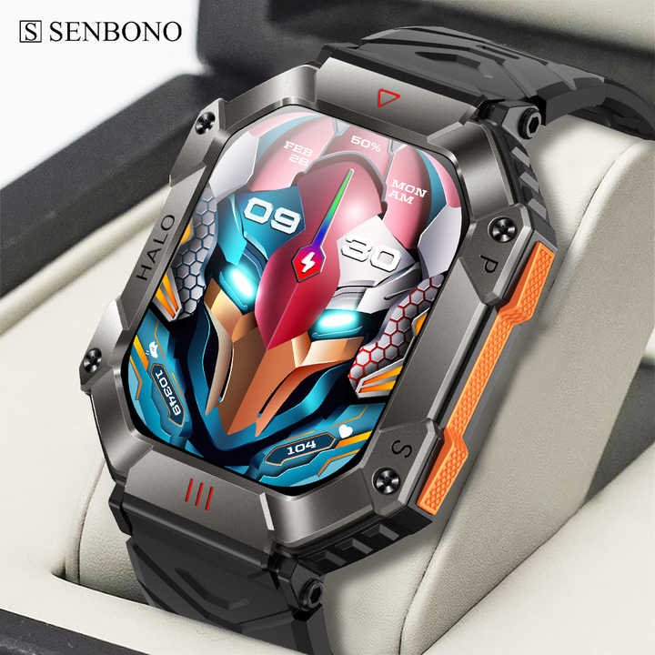 Picture of New Rugged And Durable Military Smart Watch Ip68 Waterproof 2.0 '' HD Display Bluetooth Voice Smart Watch For Android IOS XIAOMI