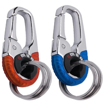 Picture of Mirage Keychain Ring Outdoor Sports Keychain with 2 Rings for Hiking Climbing Anti-lost Carabiner Key Ring for Car Keys Portable Metal Key Fob Metal Keychain A3755
