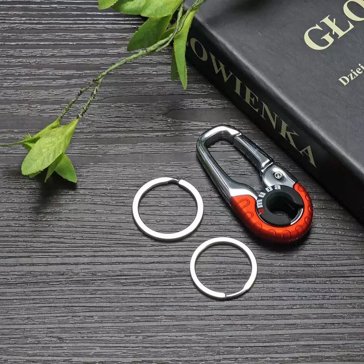 Picture of Mirage Keychain Ring Outdoor Sports Keychain with 2 Rings for Hiking Climbing Anti-lost Carabiner Key Ring for Car Keys Portable Metal Key Fob Metal Keychain A3755