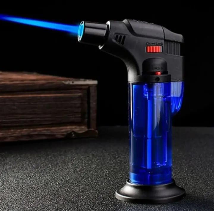 Picture of Rechargeable Butane Gas Torch Lighter Micro Torch 1300ºc Soldering Disinfector Burner Portable Torch High Capacity Torch for Barbecue and Cooking Multipurpose Windproof Flamer