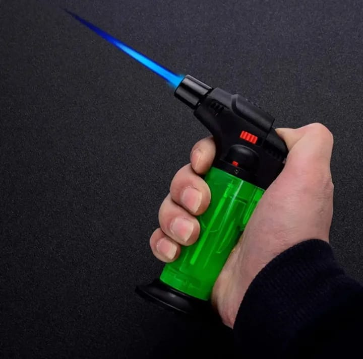 Picture of Rechargeable Butane Gas Torch Lighter Micro Torch 1300ºc Soldering Disinfector Burner Portable Torch High Capacity Torch for Barbecue and Cooking Multipurpose Windproof Flamer
