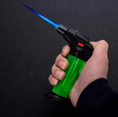Picture of Rechargeable Butane Gas Torch Lighter Micro Torch 1300ºc Soldering Disinfector Burner Portable Torch High Capacity Torch for Barbecue and Cooking Multipurpose Windproof Flamer