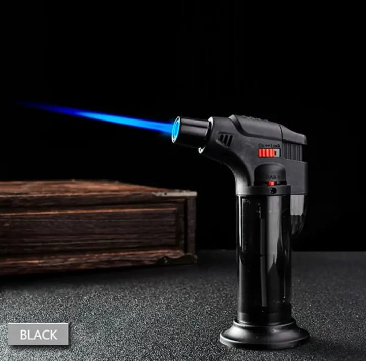 Picture of Rechargeable Butane Gas Torch Lighter Micro Torch 1300ºc Soldering Disinfector Burner Portable Torch High Capacity Torch for Barbecue and Cooking Multipurpose Windproof Flamer