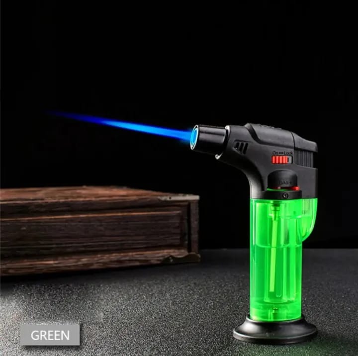 Picture of Rechargeable Butane Gas Torch Lighter Micro Torch 1300ºc Soldering Disinfector Burner Portable Torch High Capacity Torch for Barbecue and Cooking Multipurpose Windproof Flamer