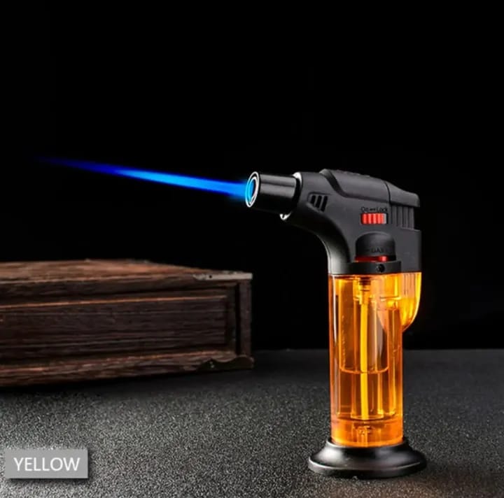 Picture of Rechargeable Butane Gas Torch Lighter Micro Torch 1300ºc Soldering Disinfector Burner Portable Torch High Capacity Torch for Barbecue and Cooking Multipurpose Windproof Flamer