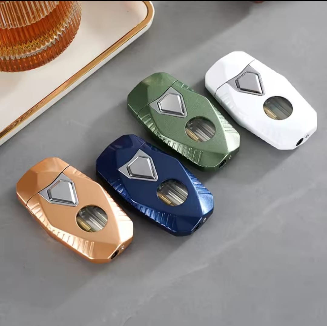 Picture of Lighters Double Flames Windproof Cigarette Lighter Mini Butane Gas Lighter