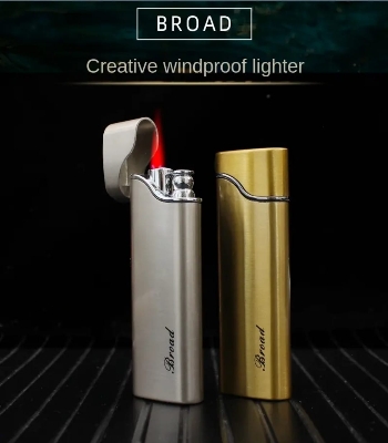 Picture of Business Broad Lighter Flame Changing Lighter Windproof Straight Fire Lighter Pocket Gift Lighter