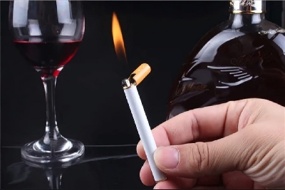 Picture of Metal Long Sanding Wheel Butane Gas Open Flame gas Lighter