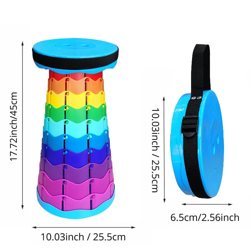 Picture of Portable Telescopic Stool Collapsible & Retractable Folding Chair for Adults Lightweight Foldable Seat for Camping Fishing Hiking Outdoor Indoor
