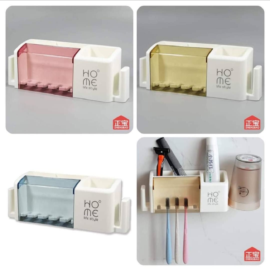 Picture of Rack wall-mounted toothbrush holder bathroom creative home family of four-1 Pcs