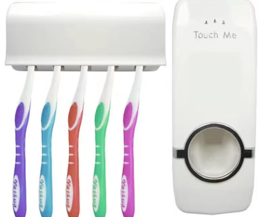 Picture of Automatic Toothpaste Dispenser with Toothbrush Holders