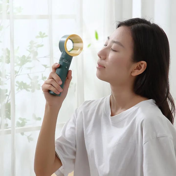 Picture of Portable Bladeless Fan Handheld Desktop Summer Mini Ultra-quiet Air Coolers USB