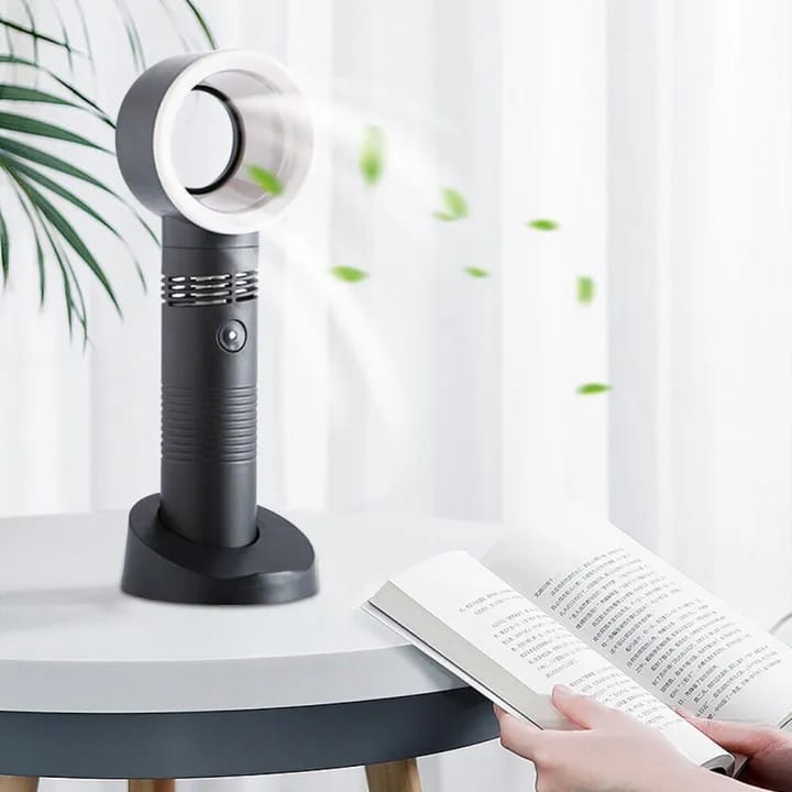 Picture of Portable Bladeless Fan Handheld Desktop Summer Mini Ultra-quiet Air Coolers USB