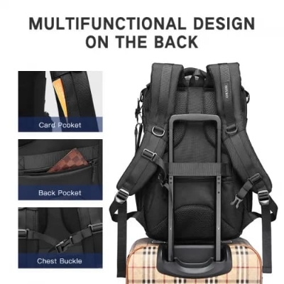Picture of OZUKO 9409S Unisex School Collage Large Capacity Waterproof Laptop Backpack Business Travel Bag USB Charging