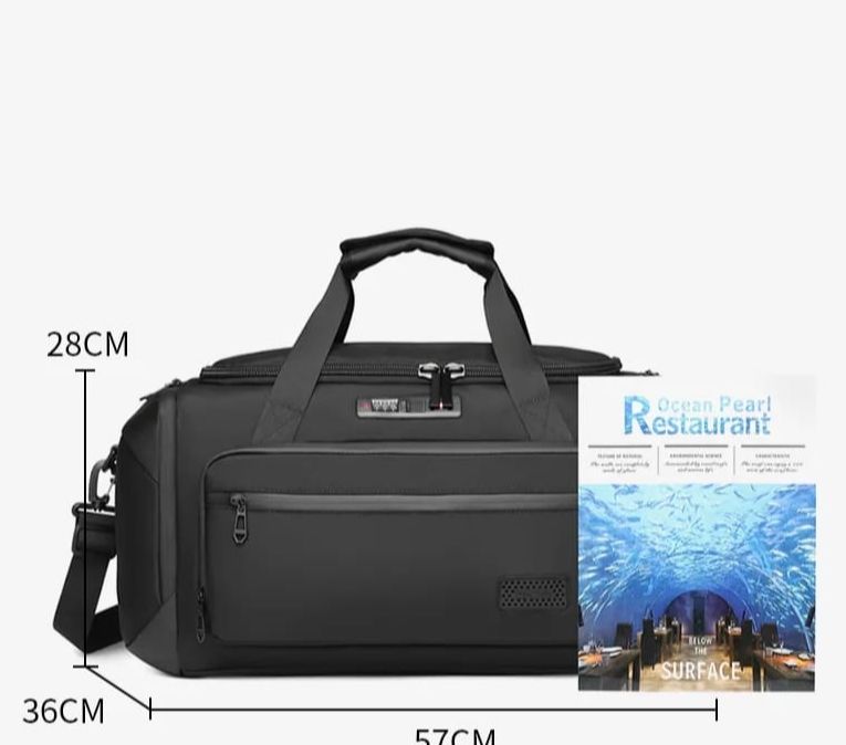 Picture of OZUKO 9709 55L Travel Bag Waterproof Duffel Bag With Shoes Compartment Business Travel Bag Luggagen