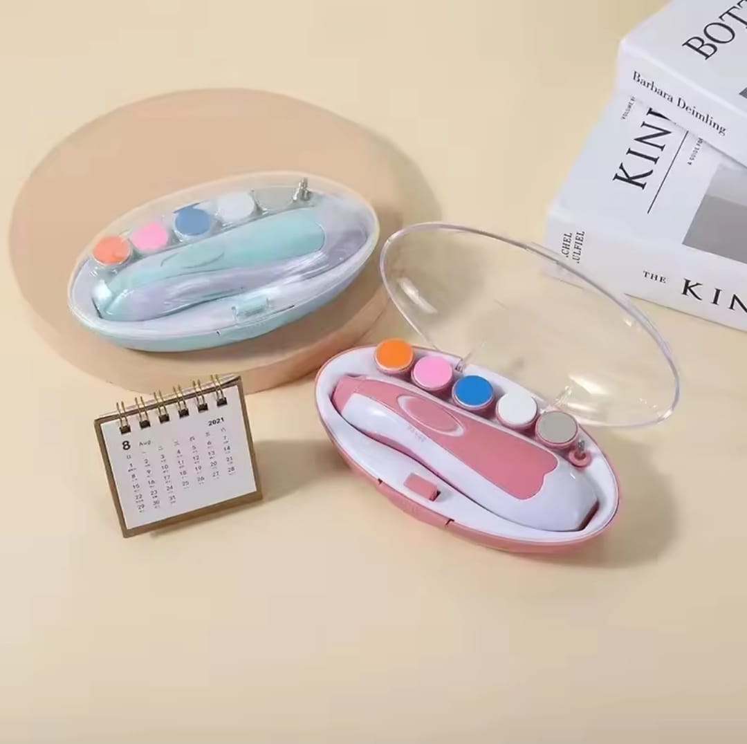 Picture of Kids Baby Nail Trimmer Electric Baby Manicure Pedicure Nail Clippers Cutter Scissors Care Set New Born Kids' safety nail clipper