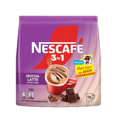 Picture of Nescafe 3in1 Mocha Latte 15 sachets Malaysia
