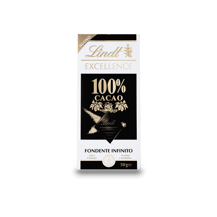 Picture of Lindt Excellence 100% Cacao Chocolate 50gm uk